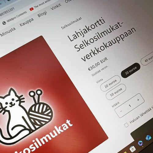 Lahjakortti Selkosilmukat-verkkokauppaan - toivelahja kaiken tasoisille neulojille